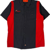 Aramark Dickies Contrast Stitch Short Sleeve Shirt - Large Black Polyester Blend