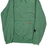 Carhartt Spellout Hoodie - Medium Green Cotton
