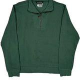 Carhartt 1/4 Zip - Large Green Cotton