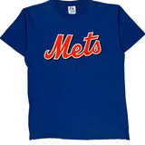 Mets Majestic T-Shirt - Large Blue Cotton