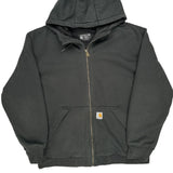 Carhartt Hoodie - Large Black Cotton Blend
