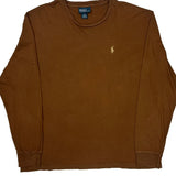 Polo By Ralph Lauren Long Sleeve T-Shirt - Medium Brown Cotton