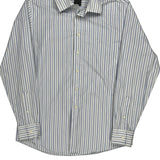 Calvin Klein Striped Shirt - Medium Blue Cotton