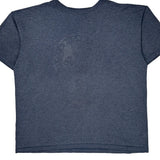 Adidas Single Stitch T-Shirt - Large Blue Cotton