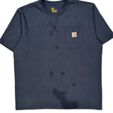 Carhartt T-Shirt - XL Blue Cotton