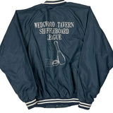 Wedgwood Tavern Shuffleboard League Auburn Graphic Varsity Jacket - Large Blue Nylon