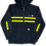 Reflective Strips Carhartt Striped Hoodie - Medium Black Cotton