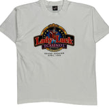 Single Stitch Lady Luck Casino Fruit Of The Loom Graphic T-Shirt - XL White Cotton Blend