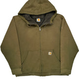 Carhartt Hoodie - XL Green Cotton Blend