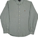 Ralph Lauren Checked Shirt - Large Green Cotton