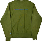 Champion Spellout Sweatshirt - Medium Green Cotton Blend
