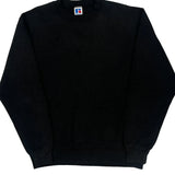 90'S Blank Made In USA Russell Athletic Sweatshirt - Medium Black Cotton Blend