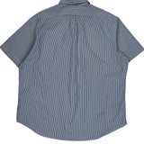 Ralph Lauren Striped Short Sleeve Shirt - 2XL Blue Cotton