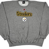 Steelers Nfl Football Sweatshirt - 2XL Gray Cotton Blend