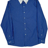 Tommy Hilfiger Striped Shirt - Large Blue Cotton