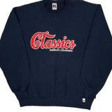 Made In USA Russell Athletic Spellout Sweatshirt - XL Navy Cotton