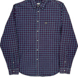 Lacoste Checked Shirt - Medium Blue Cotton