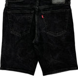 Levis Denim Shorts - 32W 10L Black Cotton