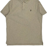 Polo By Ralph Lauren Slim Fit Polo Shirt - XL Beige Cotton