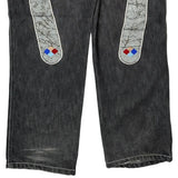 Evisu Graphic Jeans - 38W 33L Gray Denim