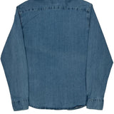 Wrangler Denim Shirt - Large Blue Cotton