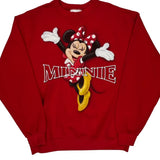 Disneyland Disney Cartoon Sweatshirt - Medium Red Cotton