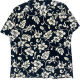Made In Hawaii Rjc Floral Hawaiian Shirt - Large Black & White Cotton