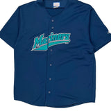 Mariners Logo Athletics Mlb Jersey - Large Blue Polyester