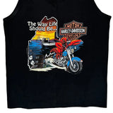 Harley Davidson Graphic Tank Top - XL Black Cotton