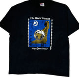 Hanes Single Stitch T-Shirt - XL Black Cotton Blend