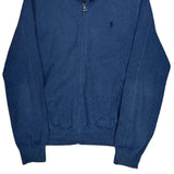 Polo By Ralph Lauren Zip Up Sweater - XL Blue Cotton