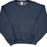 Russell Athletic Sweatshirt - Large Grey Cotton Blend