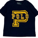 Age 9 Months Polo By Ralph Lauren College T-Shirt - 3XS Navy Cotton