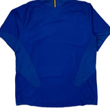 Blue And Yellow Stripe Nike Soccer Jersey - Large Blue Polyester