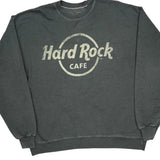 Hard Rock Cafe Graphic Sweatshirt - No Size Gray Cotton