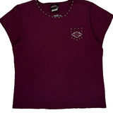 Richmond Harley Davidson Studded T-Shirt - Medium Purple Cotton