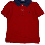 Age 3 Polo By Ralph Lauren Polo Shirt - 3XS Red Cotton