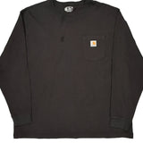 Carhartt Long Sleeve T-Shirt - 2XL Black Cotton