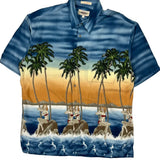 Campia Graphic Hawaiian Shirt - Large Multicoloured Viscose