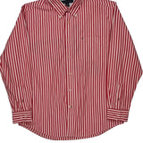 Tommy Hilfiger Striped Shirt - Large Red Cotton