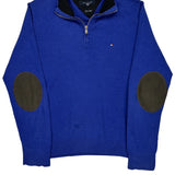 Tommy Hilfiger 1/4 Zip - Large Blue Cotton