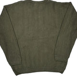 Chaps Ralph Lauren Herringbone Sweater - XL Green Cotton
