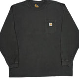 Carhartt Long Sleeve T-Shirt - 2XL Black Cotton