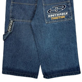USA Jeans Southpole Graphic Denim Shorts - 31W 15L Blue Denim