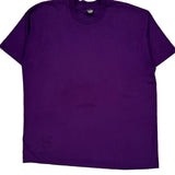 Slater Machine Screen Stars Single Stitch T-Shirt - 2XL Purple Cotton Blend