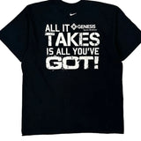 Nike T-Shirt - Medium Black Cotton