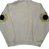 Sunflower Tultex Floral Sweatshirt - XL Blue Cotton Blend