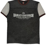 Smoky Mountain Harley Davidson Graphic T-Shirt - Medium Brown Cotton