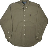 Blake Ralph Lauren Shirt - Large Khaki Cotton