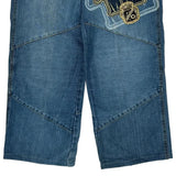 Akademiks Graphic Jeans - 28W 30L Blue Cotton